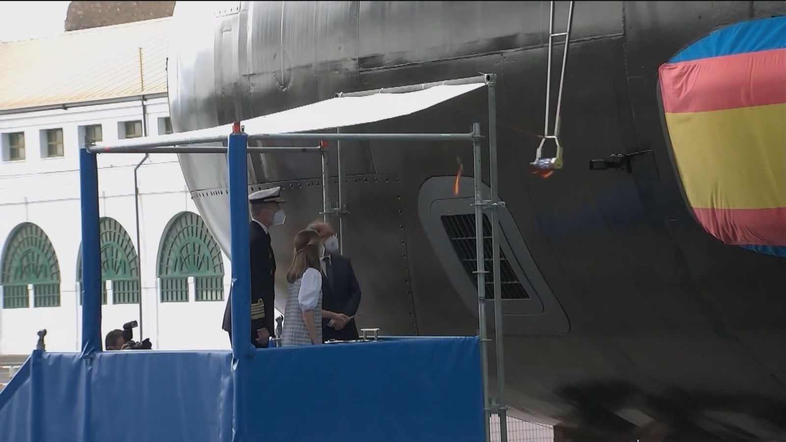 La Princesa de Asturias bautiza el S-81, el primer submarino de la serie S-80 en Cartagena