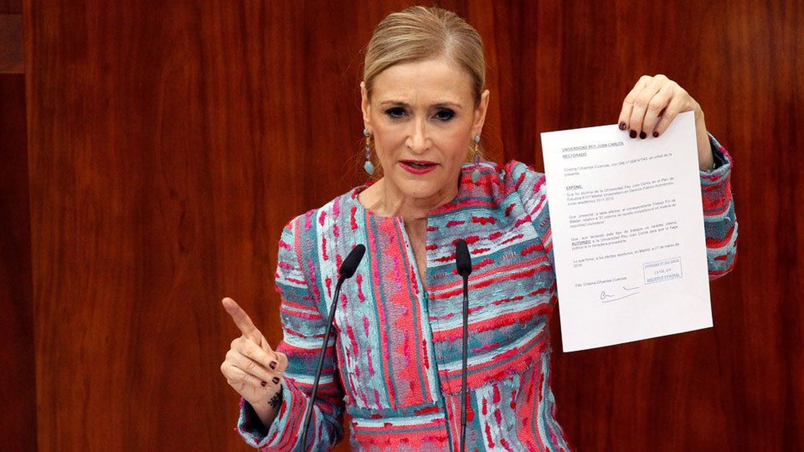 Cifuentes, citada a declarar como investigada por su máster