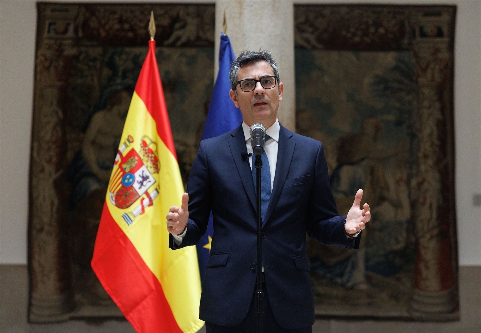 El ministro de la Presidencia, Relaciones con las Cortes y Memoria Democrática, Félix Bolaños,
