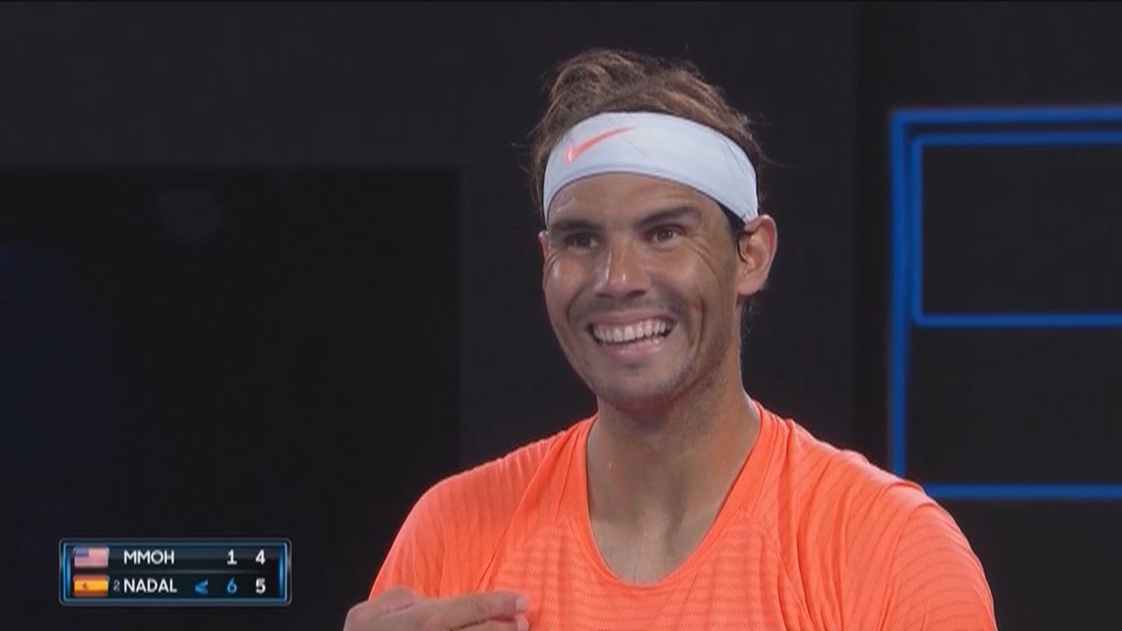 Rafa Nadal sin palabras ante la 'peineta' de una espectadora