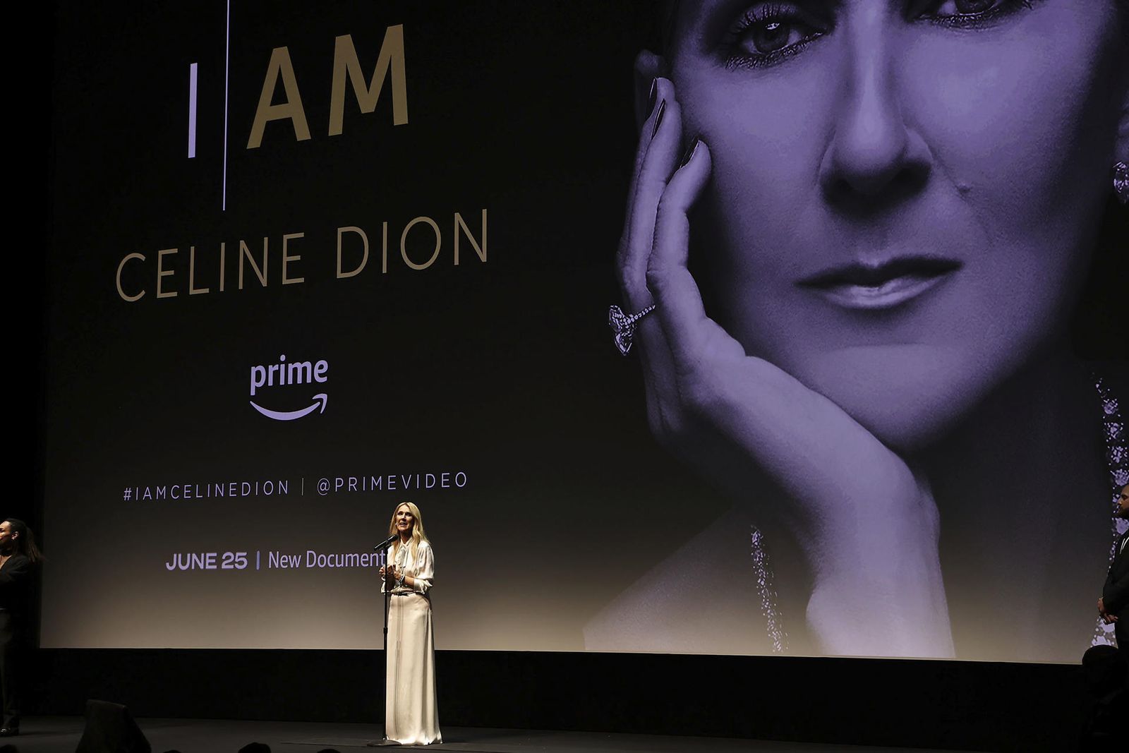 La cantante canadiense Celine Dios participa en la presentación de su documental