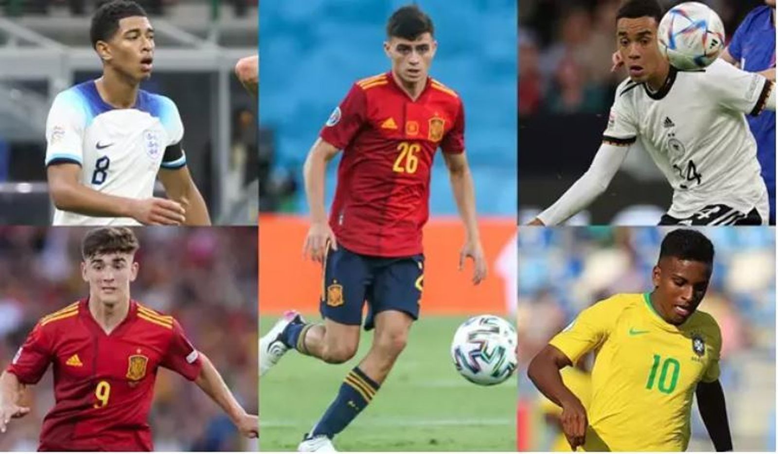 Pedri, Gavi, Bellingham, Musiala y Rodrygo,