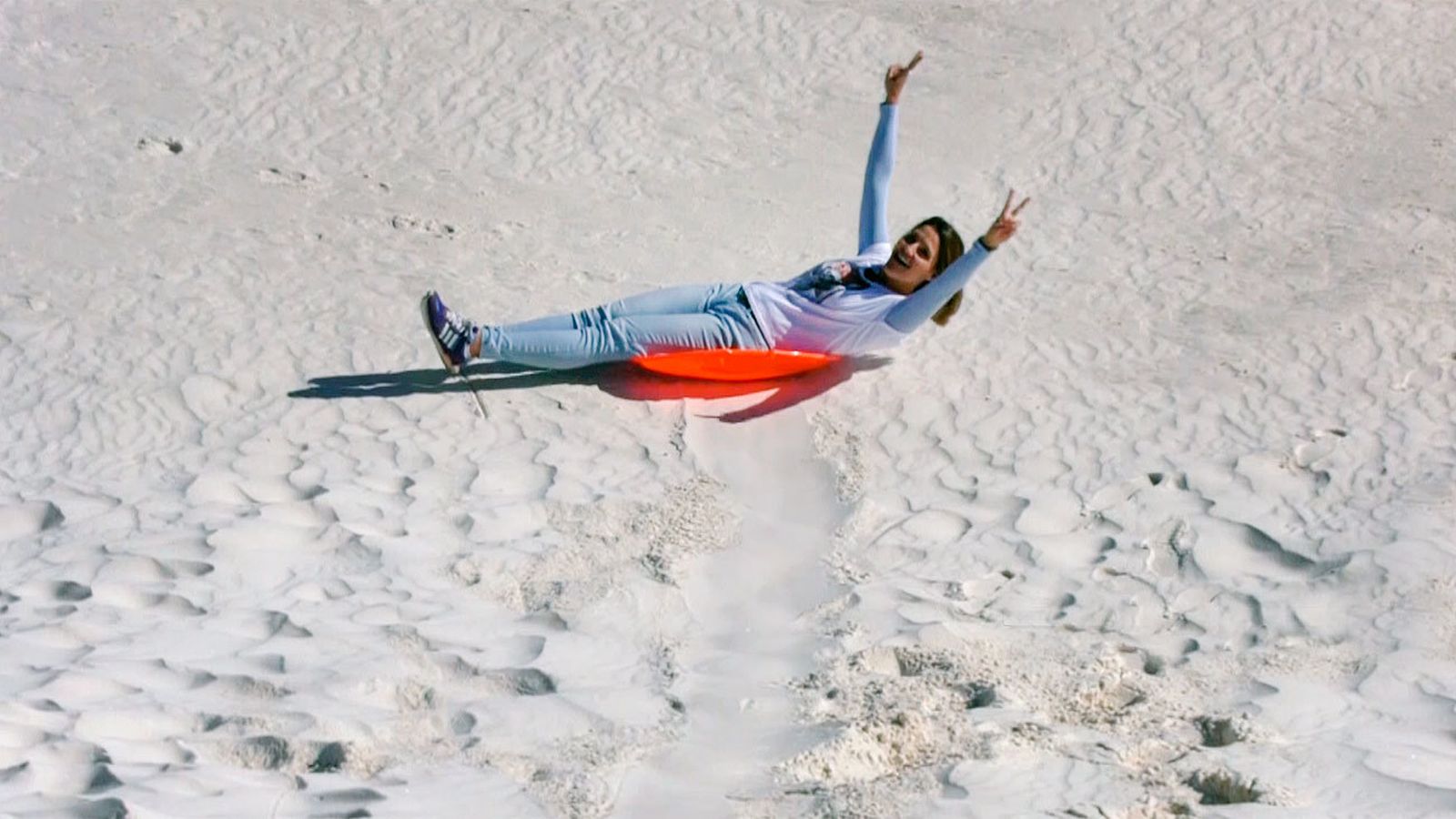 Sandborad en White Sands National Monument de Nuevo México
