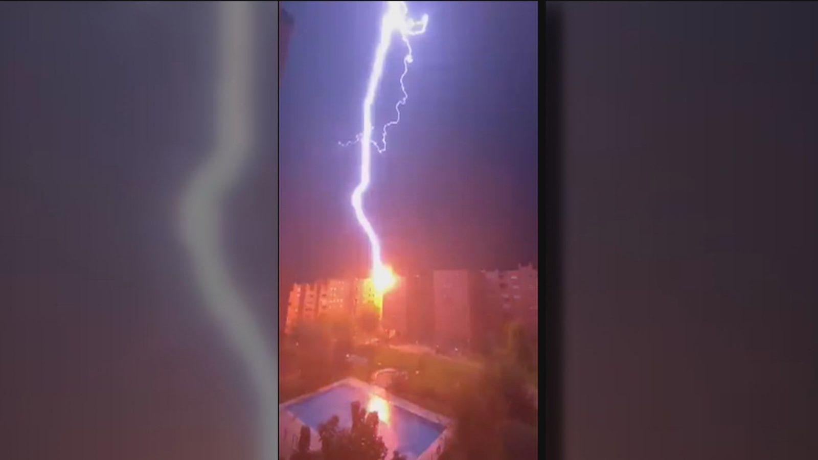 Noche de rayos y truenos en Madrid