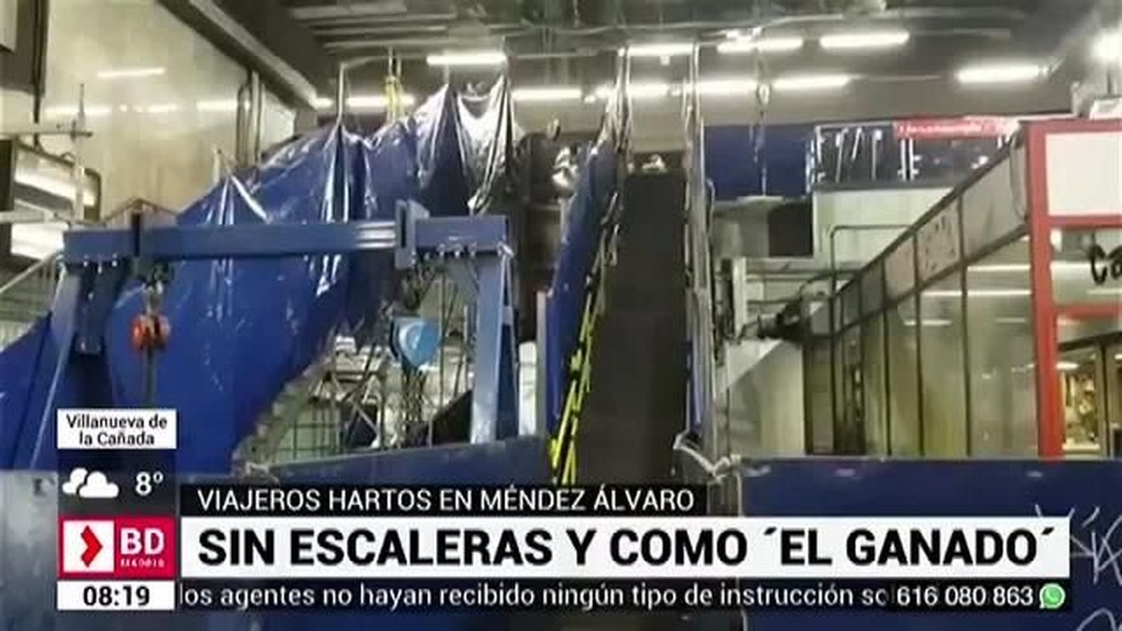 Los viajeros se quejan de las obras en la estación de Cercanías de Méndez Álvaro