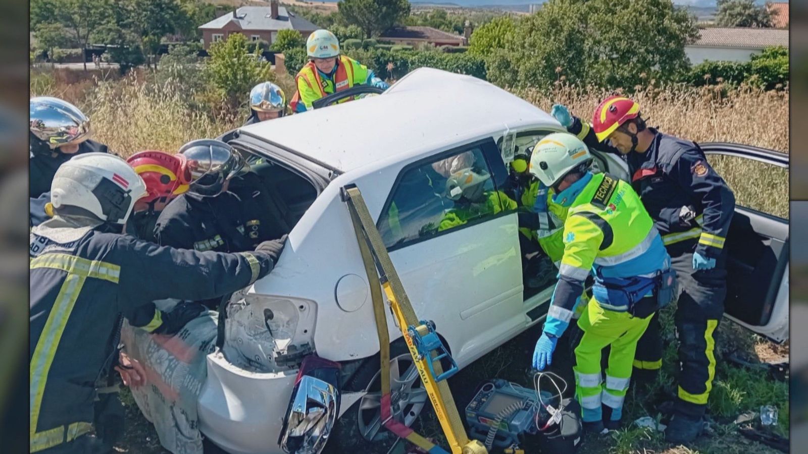 Accidente de tráfico: Choque frontal en Talamanca de Jarama
