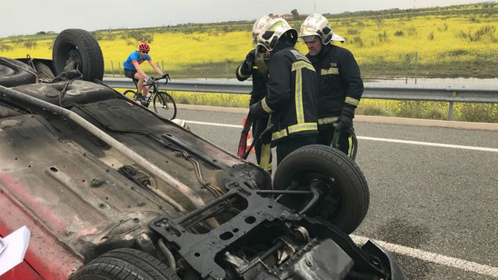 Un hombre pierde 3 dedos de una mano en un accidente de tráfico en la M-419