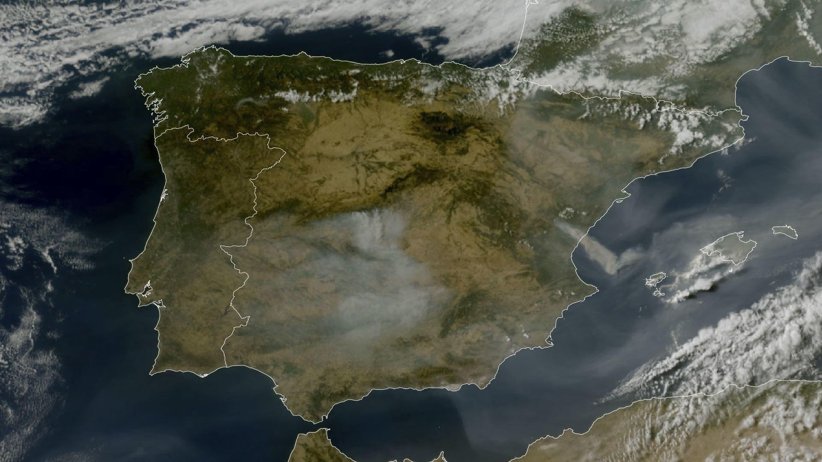 El Humo de los incendios a vista de satélite