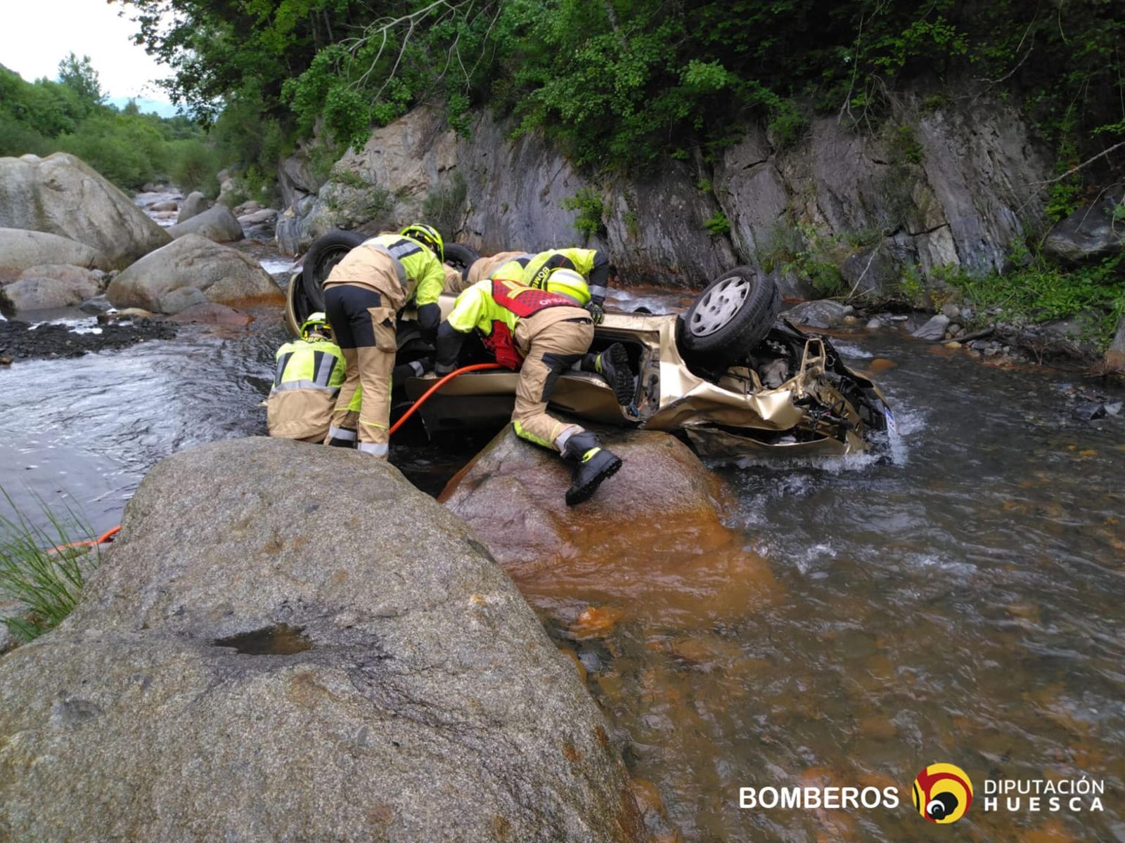 Accidente de tráfico en Benasque (Huesca)