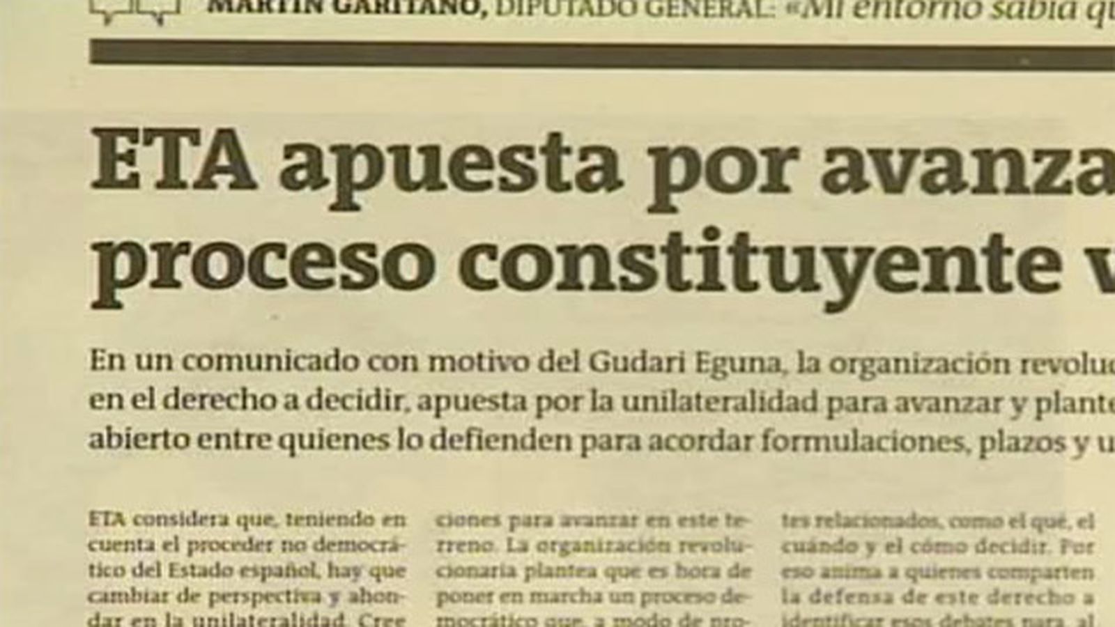 ETA pide emular los procesos de Escocia y Cataluña