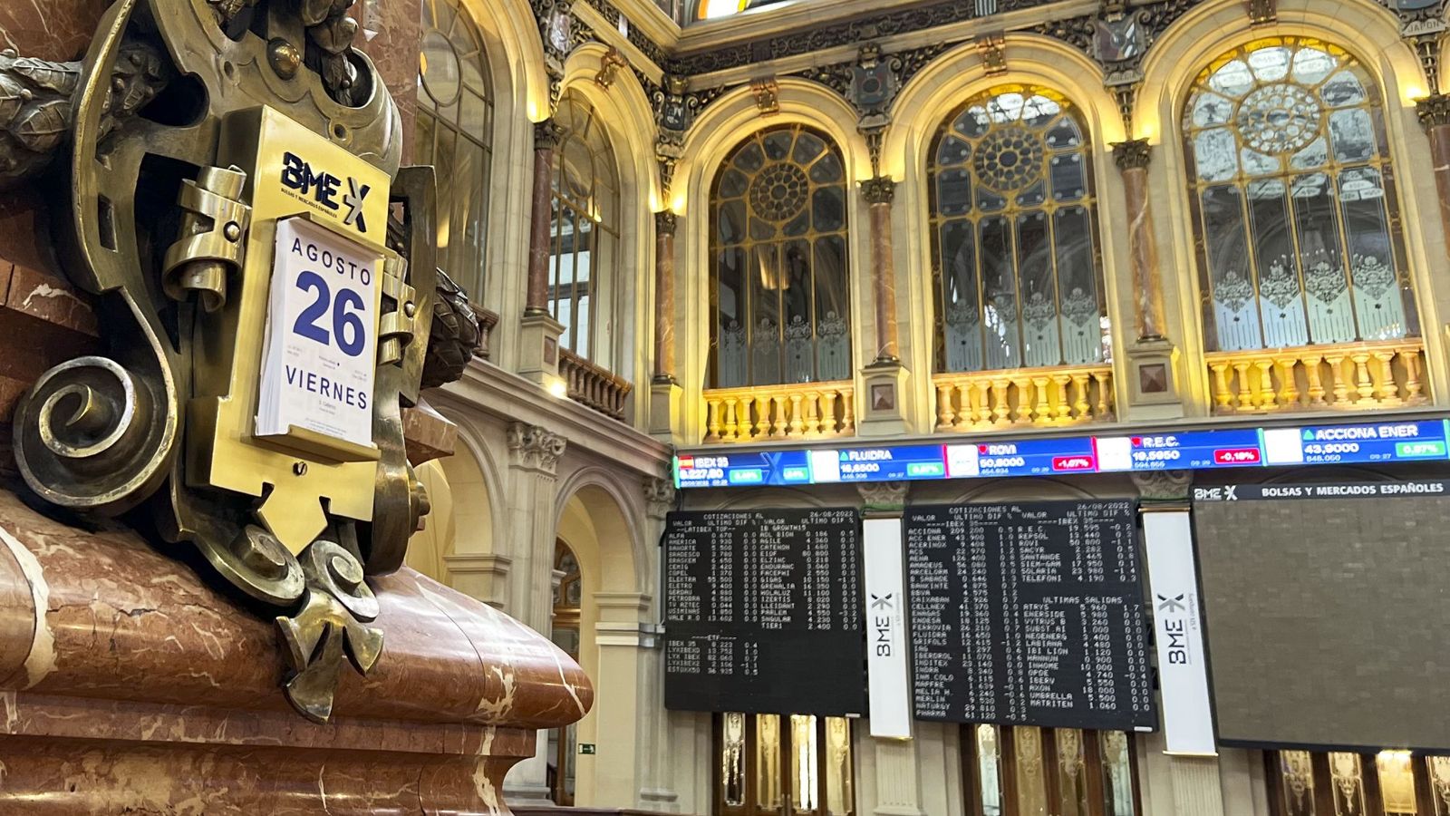 La Bolsa, en caída