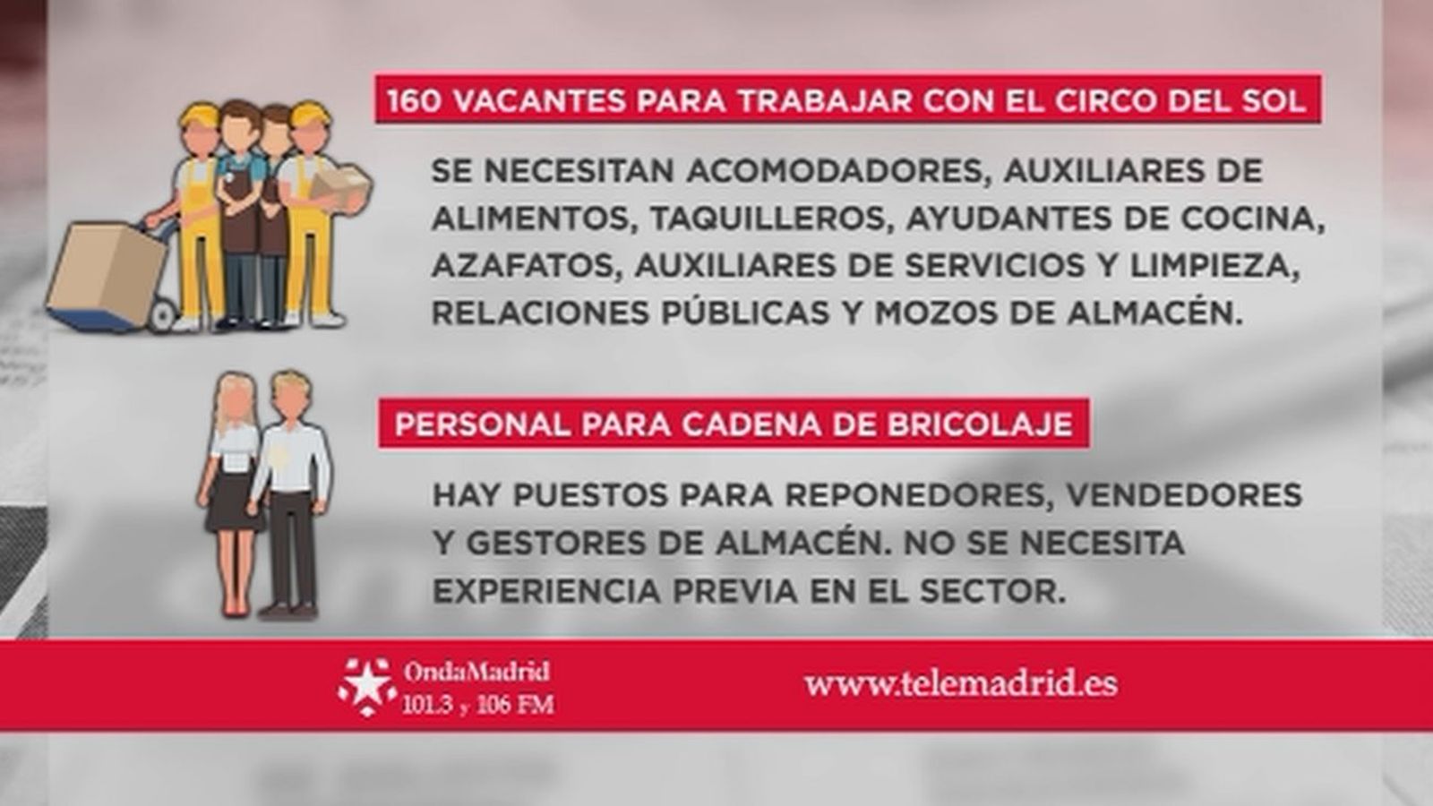 Se busca personal para trabajar en el Circo del Sol