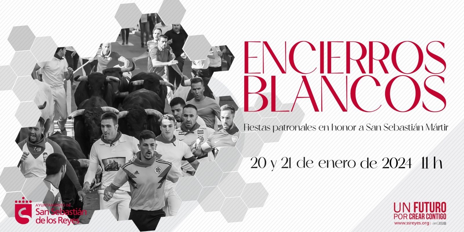 Cartel de los encierros blancos de Sanse de este enero