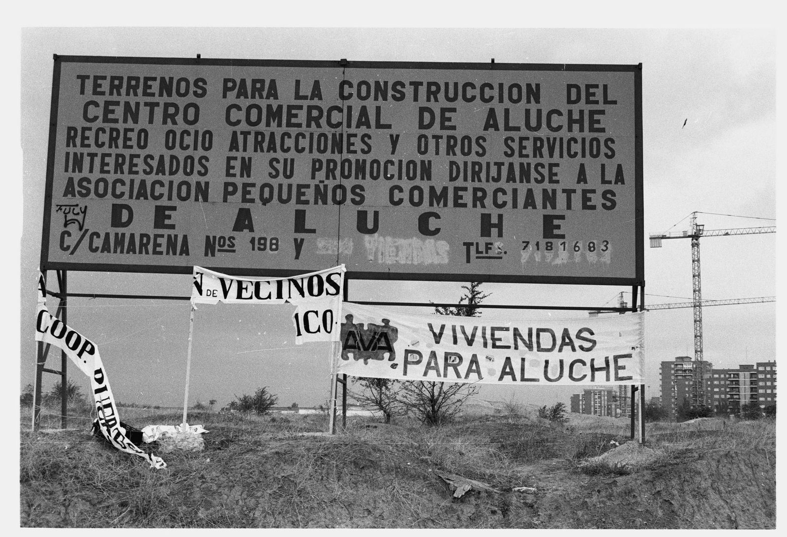 Reclamación de viviendas en los terrenos del centro comercial