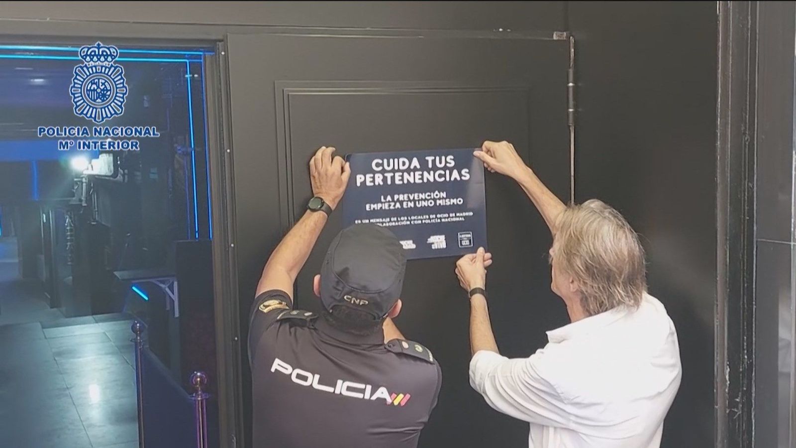"Cuida tus pertenencias" la campaña de la Policía Nacional para prevenir los robos en discotecas