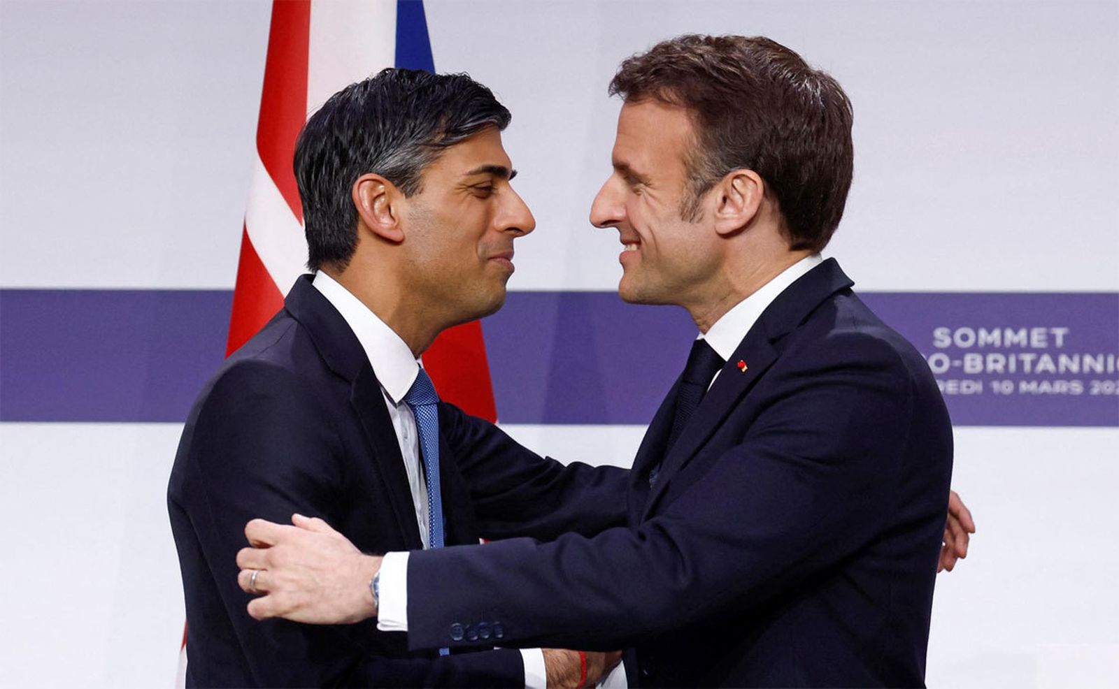 Rishi Sunak con Emmanuel Macron
