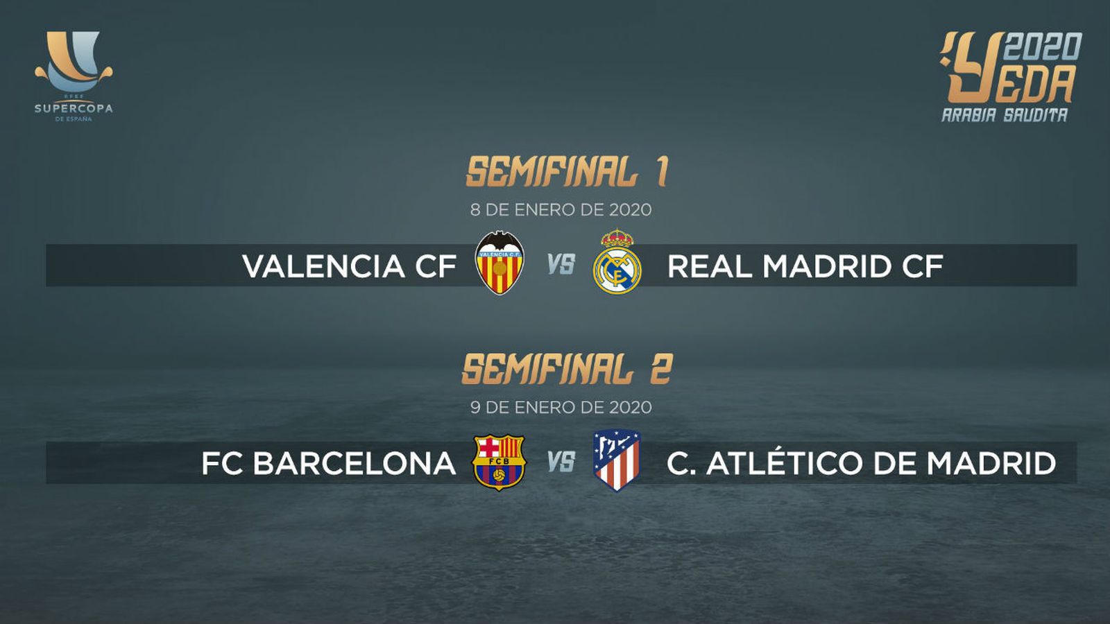 Sorteo de la Supercopa de España 2020