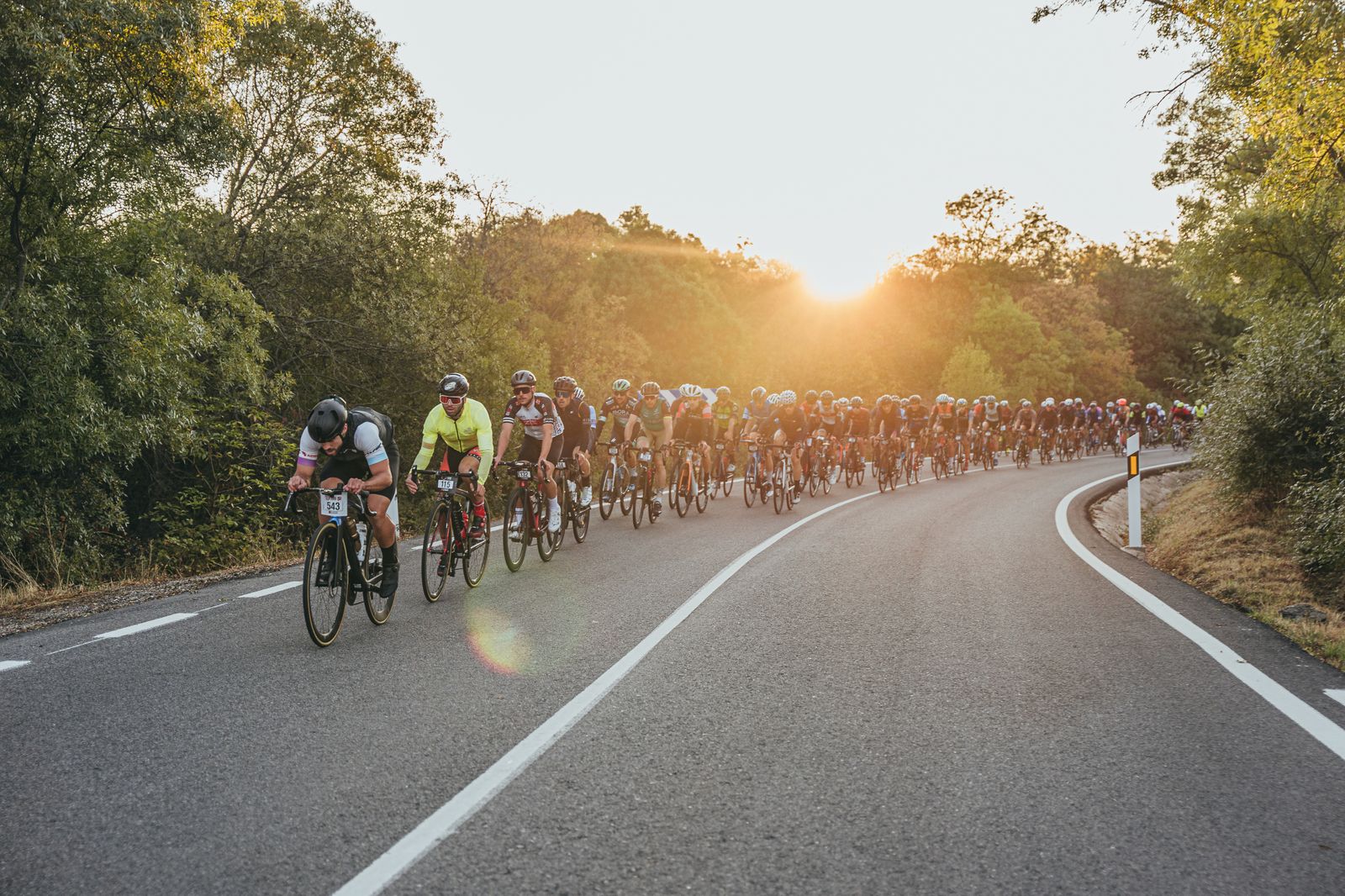 El pelotón de la prueba cicloturista Madrid 7 Picos