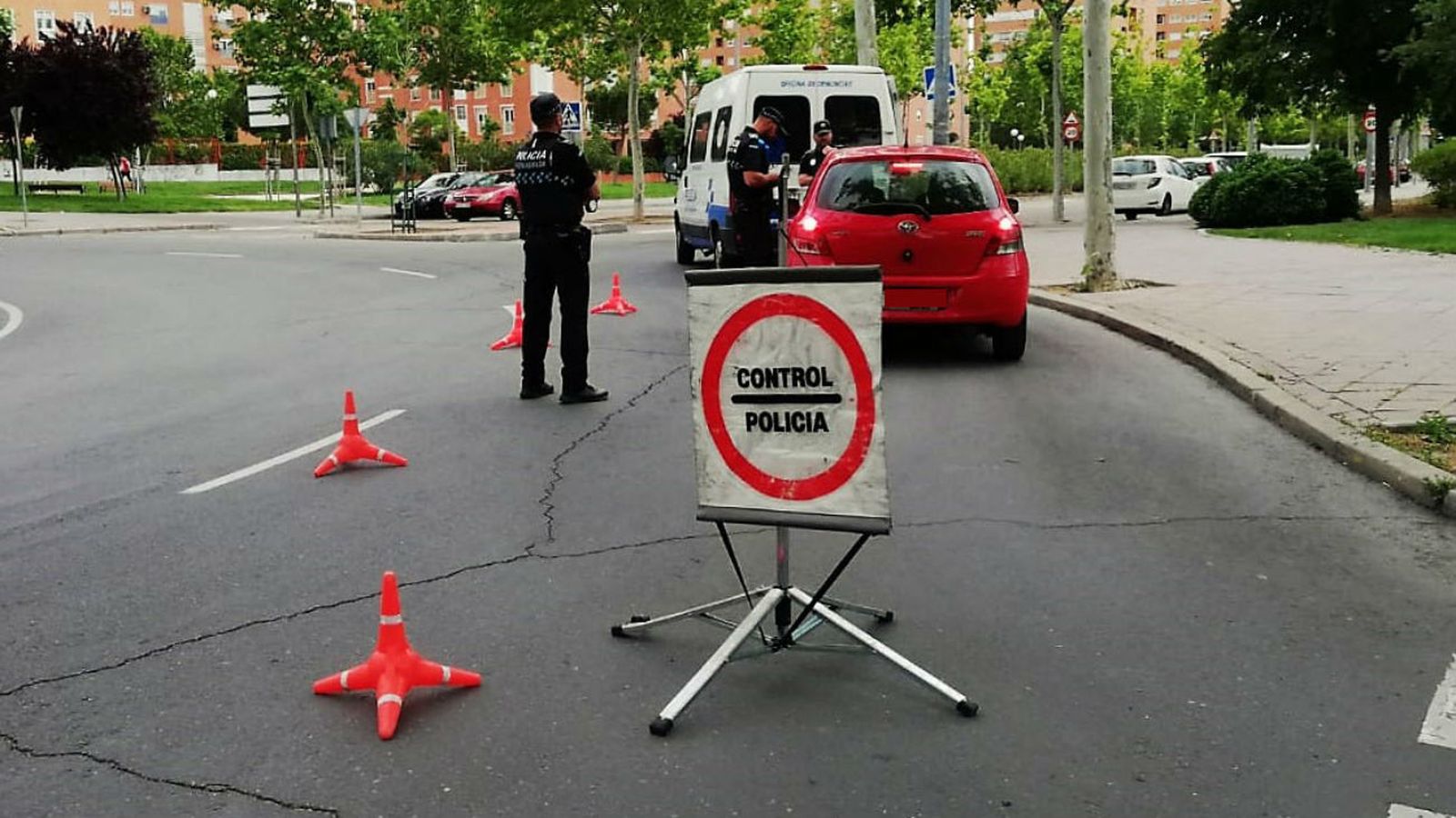 Control de la Policía Local de Fuenlabrada