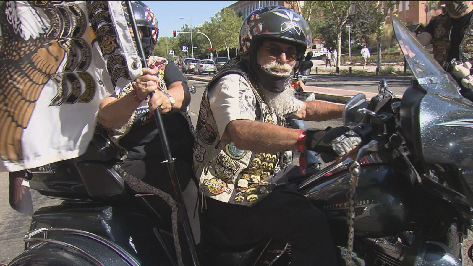Uno de los participantes en la concentración de las Harley Davidson
