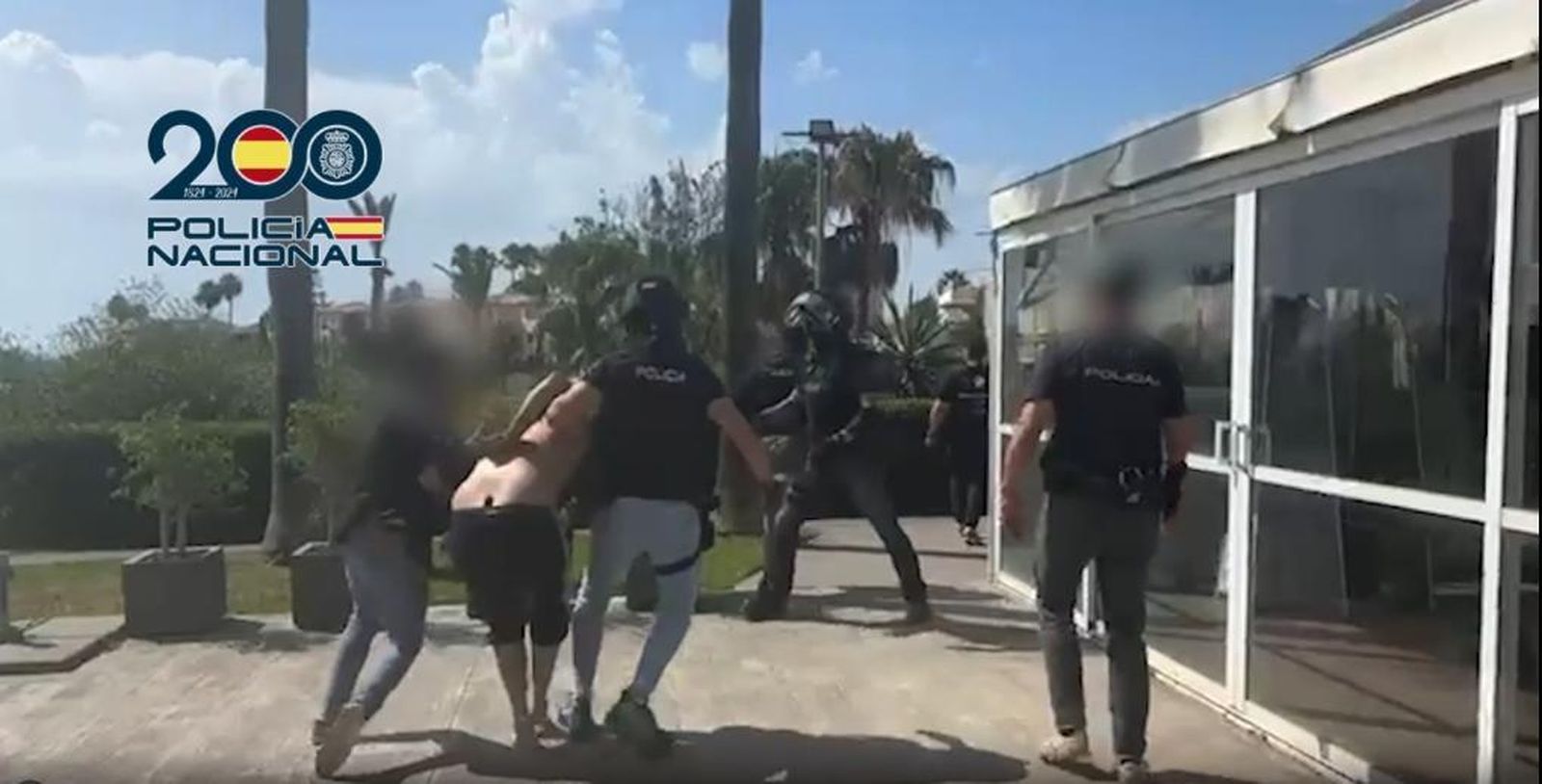 Operación policial del arresto de la organización