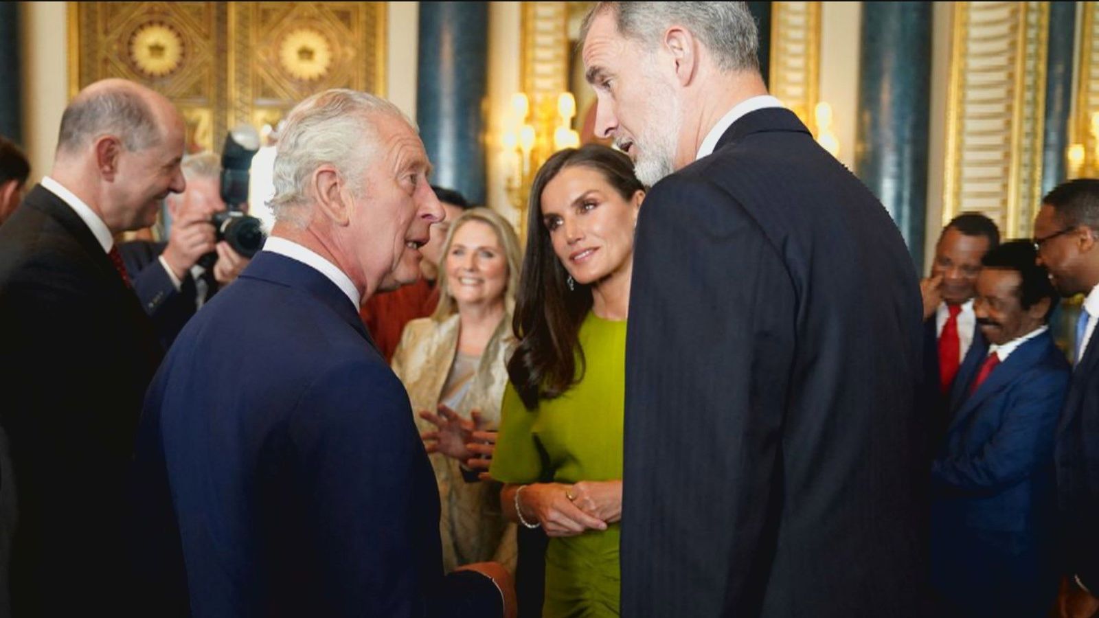 Los reyes de España participan en la recepción de Carlos III en Buckingham