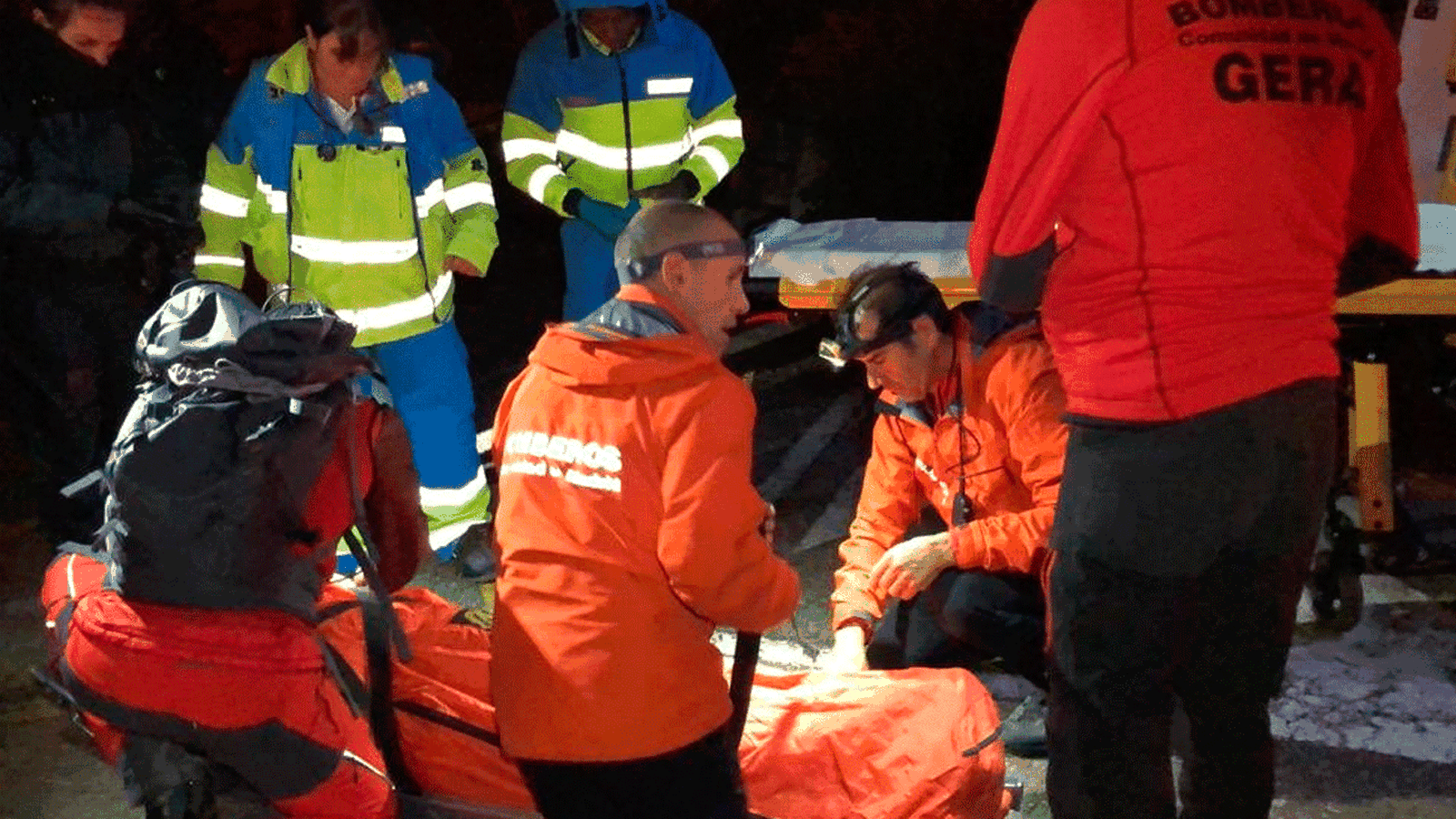 Rescate en La Pedriza de un montañero  por parte de GERA