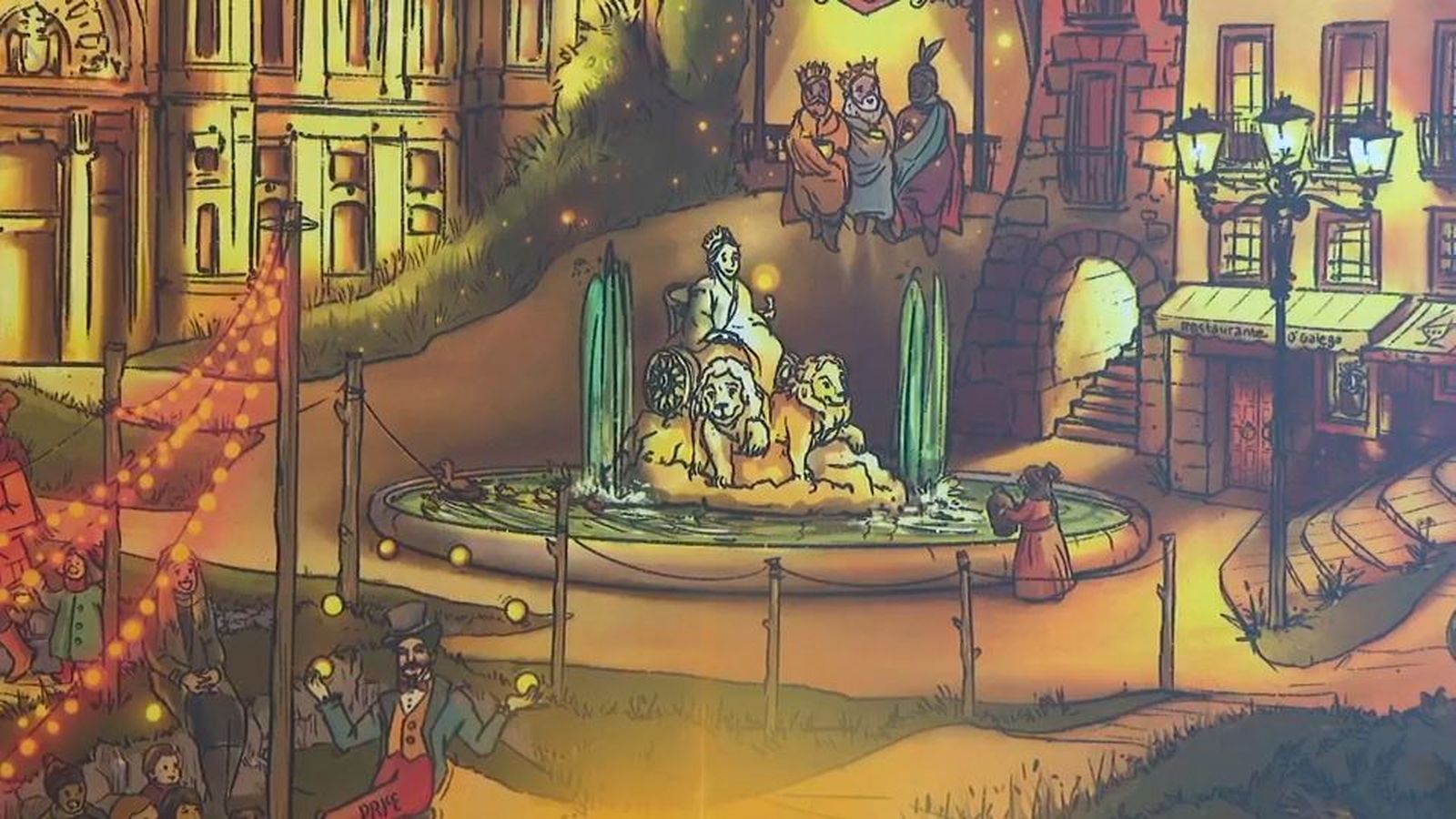 Un belén napolitano y más de 70 detalles inspiran el cartel de Navidad que se reparte gratis en Cibeles