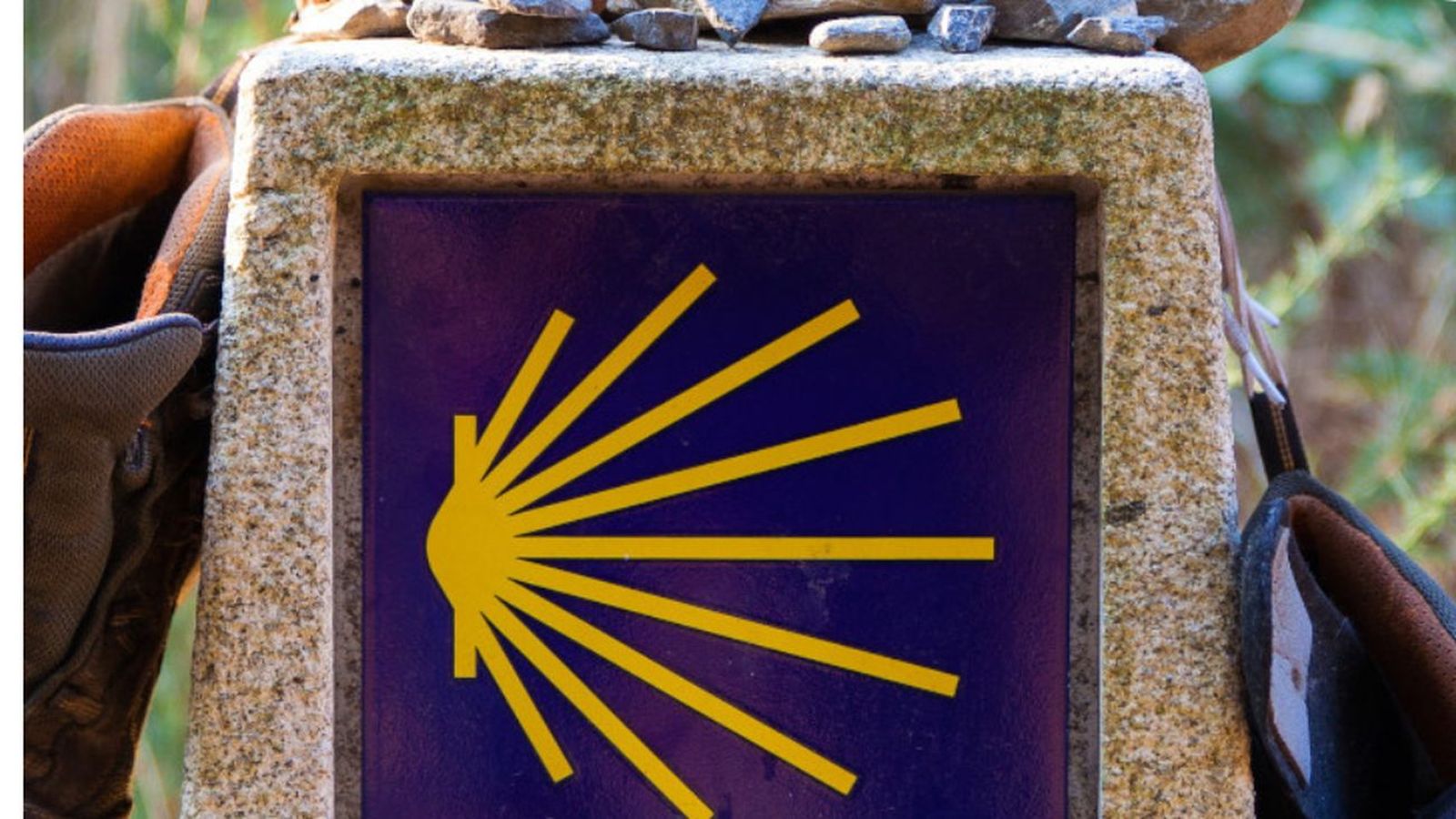 Una de las señales del Camino de Santiago