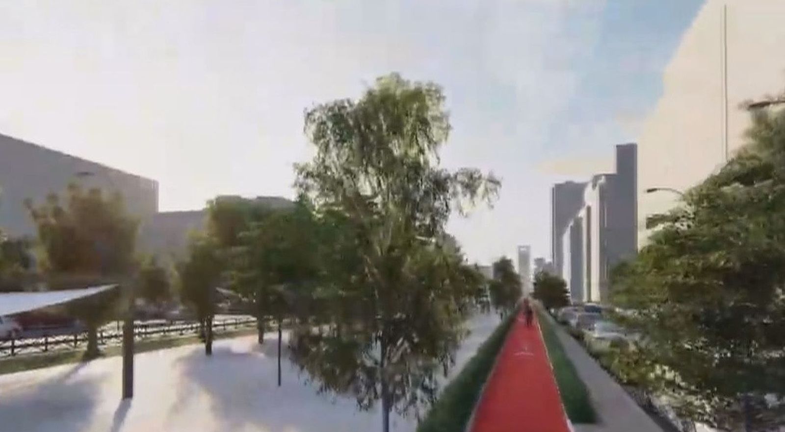 Las obras del carril bici en la Castellana siguen con buen pie