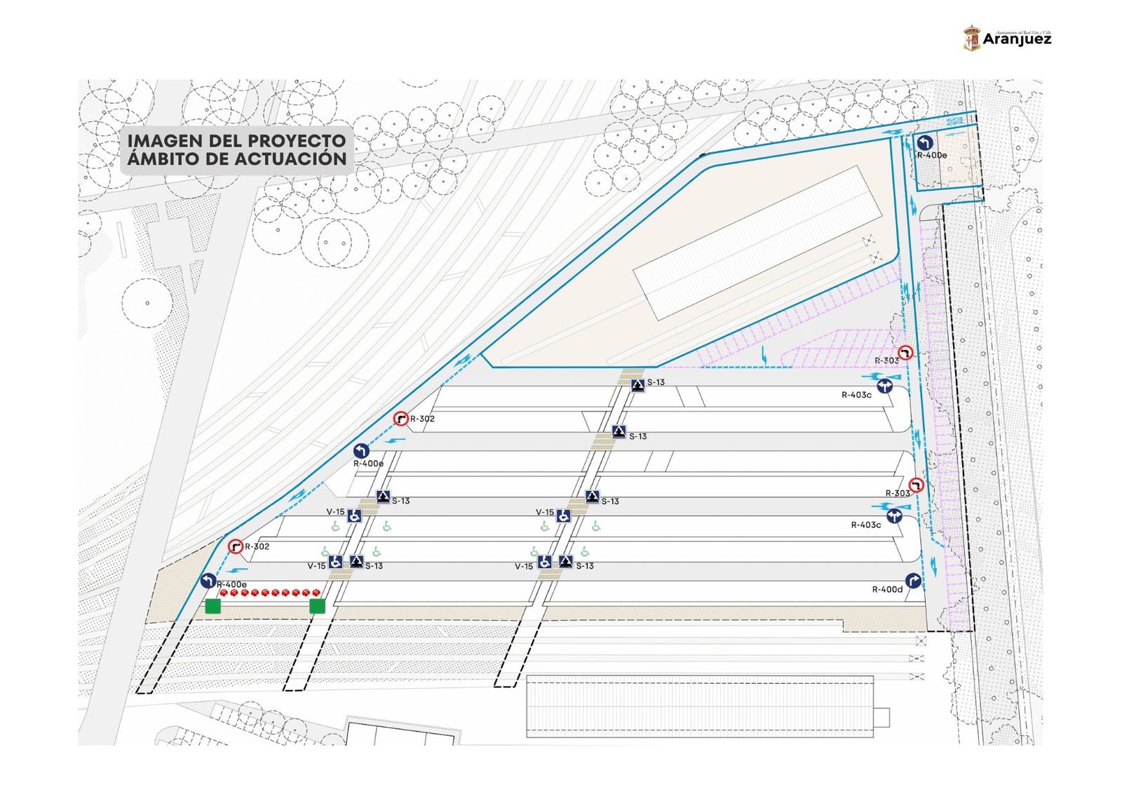 Proyecto del nuevo aparcamiento disuasorio de Aranjuez