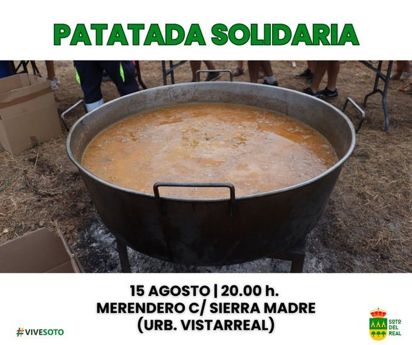 Caldero con la 'patatada' de Soto del Real