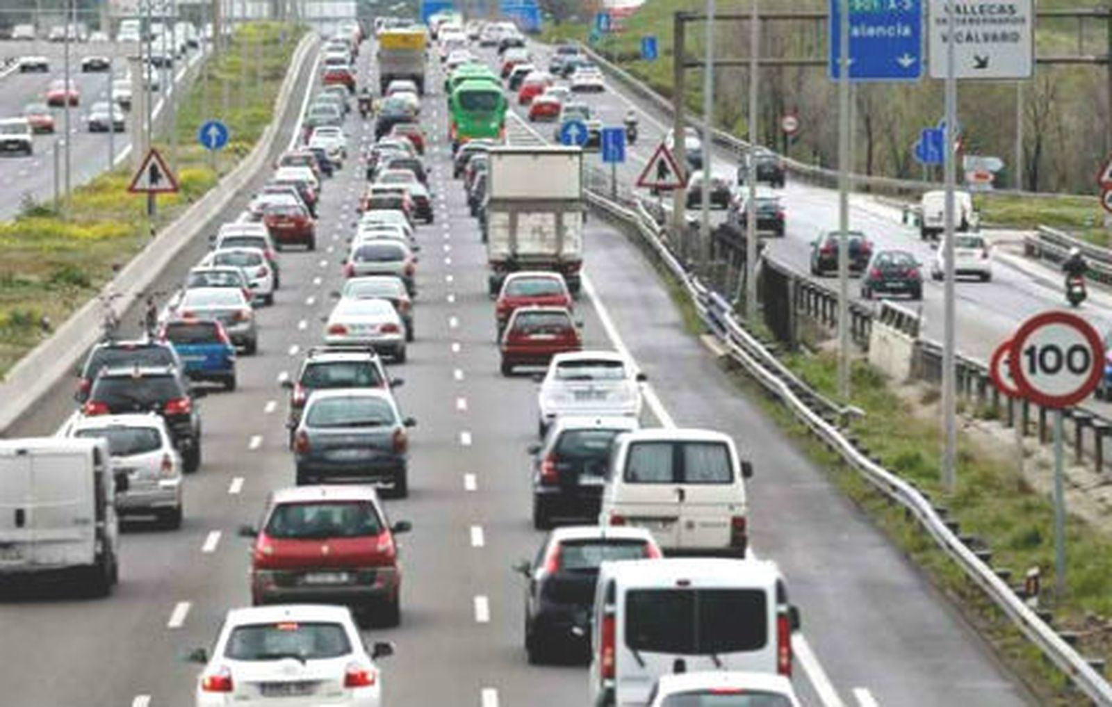 Tráfico en las entradas a Madrid