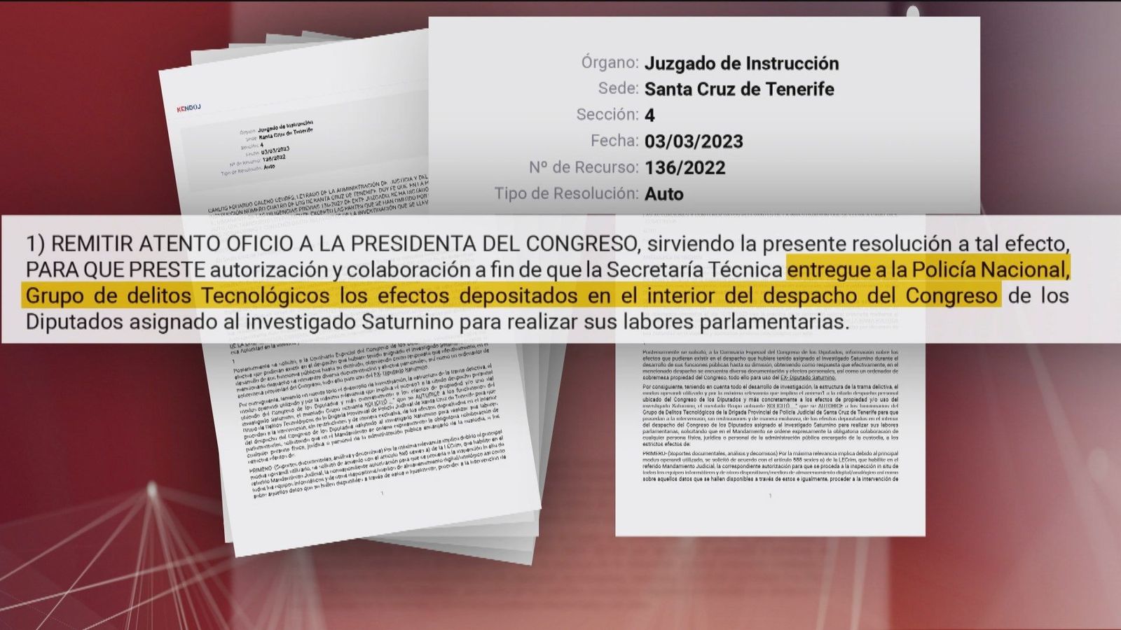El Congreso autoriza la entrega del ordenador del exdiputado socialista Fuentes Curbelo reclamado por la juez