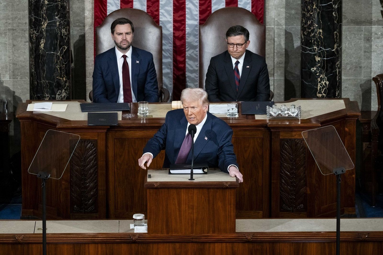 Trump convierte su primer discurso en el Congreso en un show: “Solo estamos empezando”