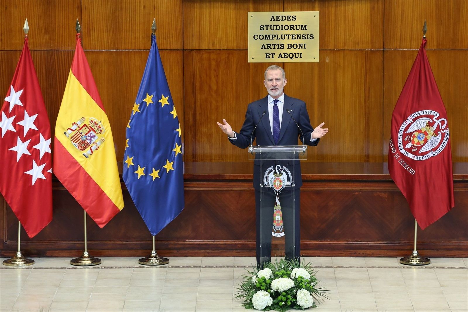 Felipe VI: "Solo sobre el Derecho puede sostenerse una paz duradera"