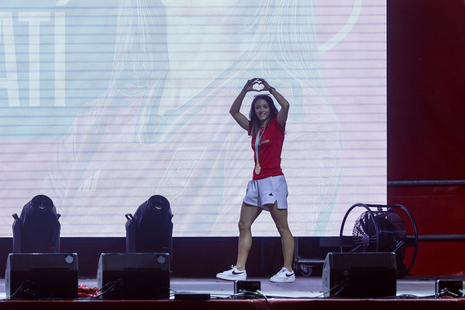 Fiesta de la Selección femenina de fútbol en Madrid tras ganar el Mundial