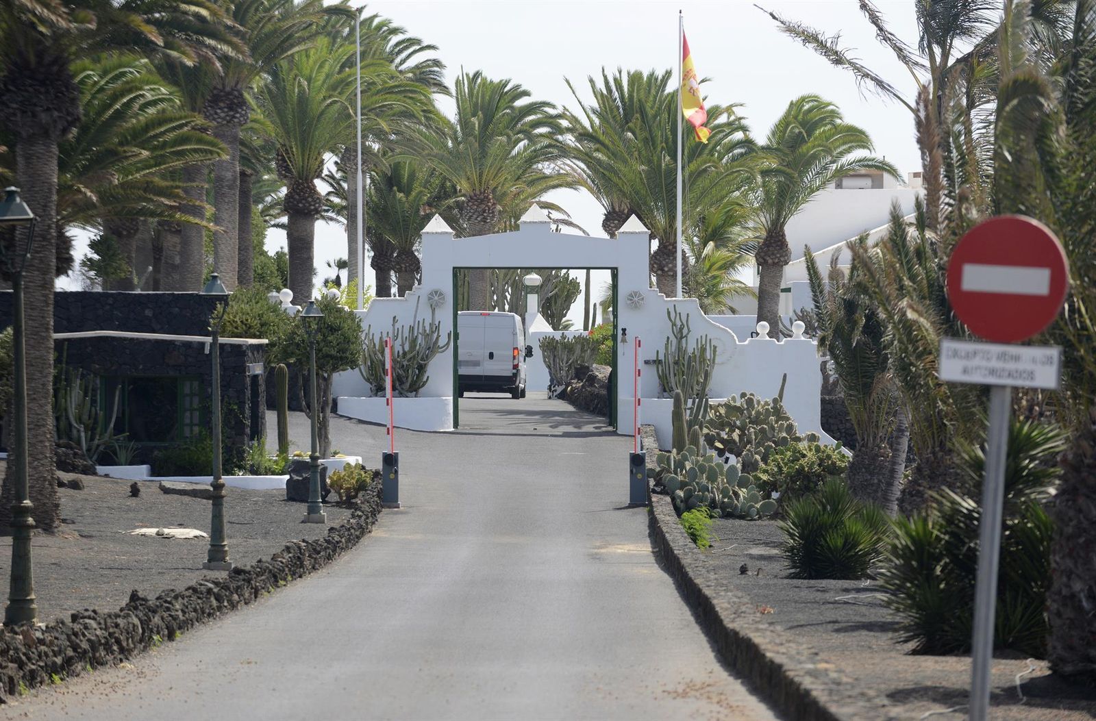 Vista de la residencia real de La Mareta, en Costa Teguise (Lanzarote)