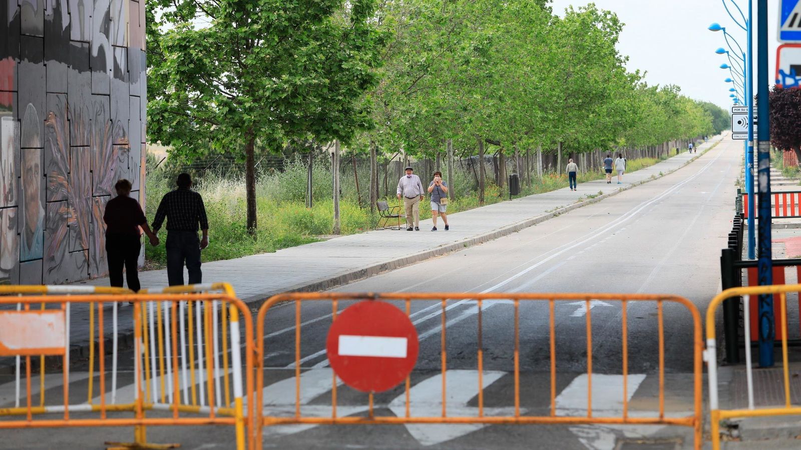 Calle peatonalizada en Getafe