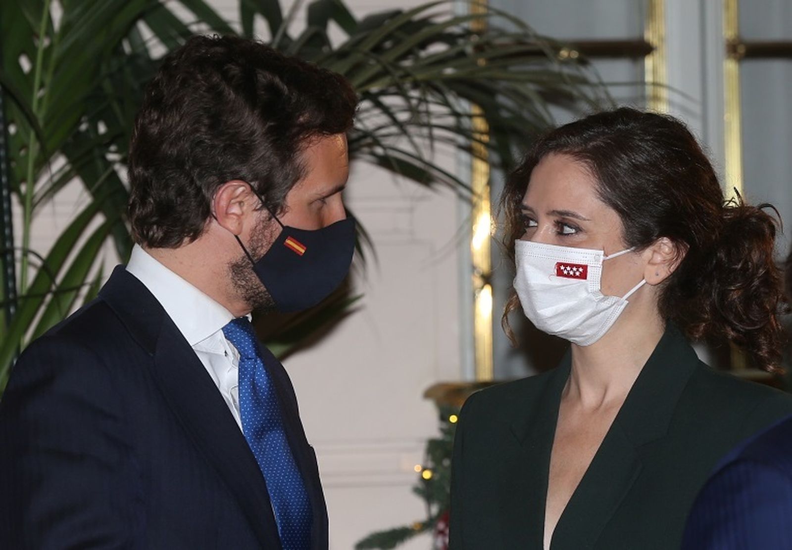 El líder del PP, Pablo Casado y la presidenta regional, Isabel Díaz Ayuso