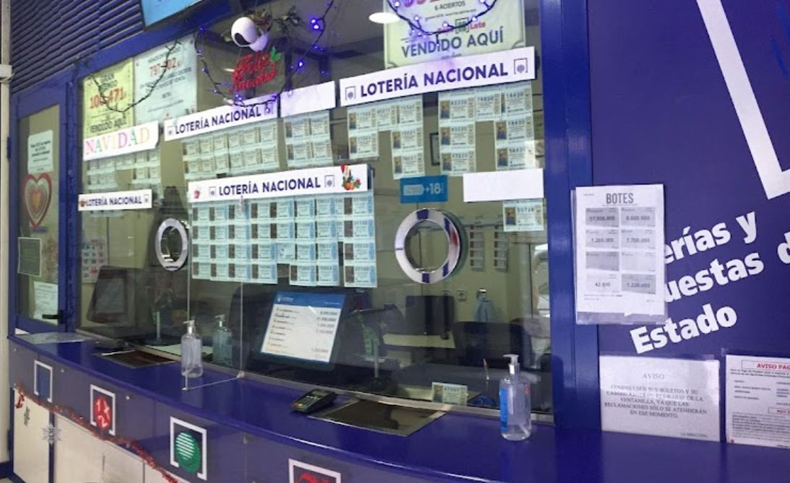 Administración de lotería donde ha sido validado el boleto ganador