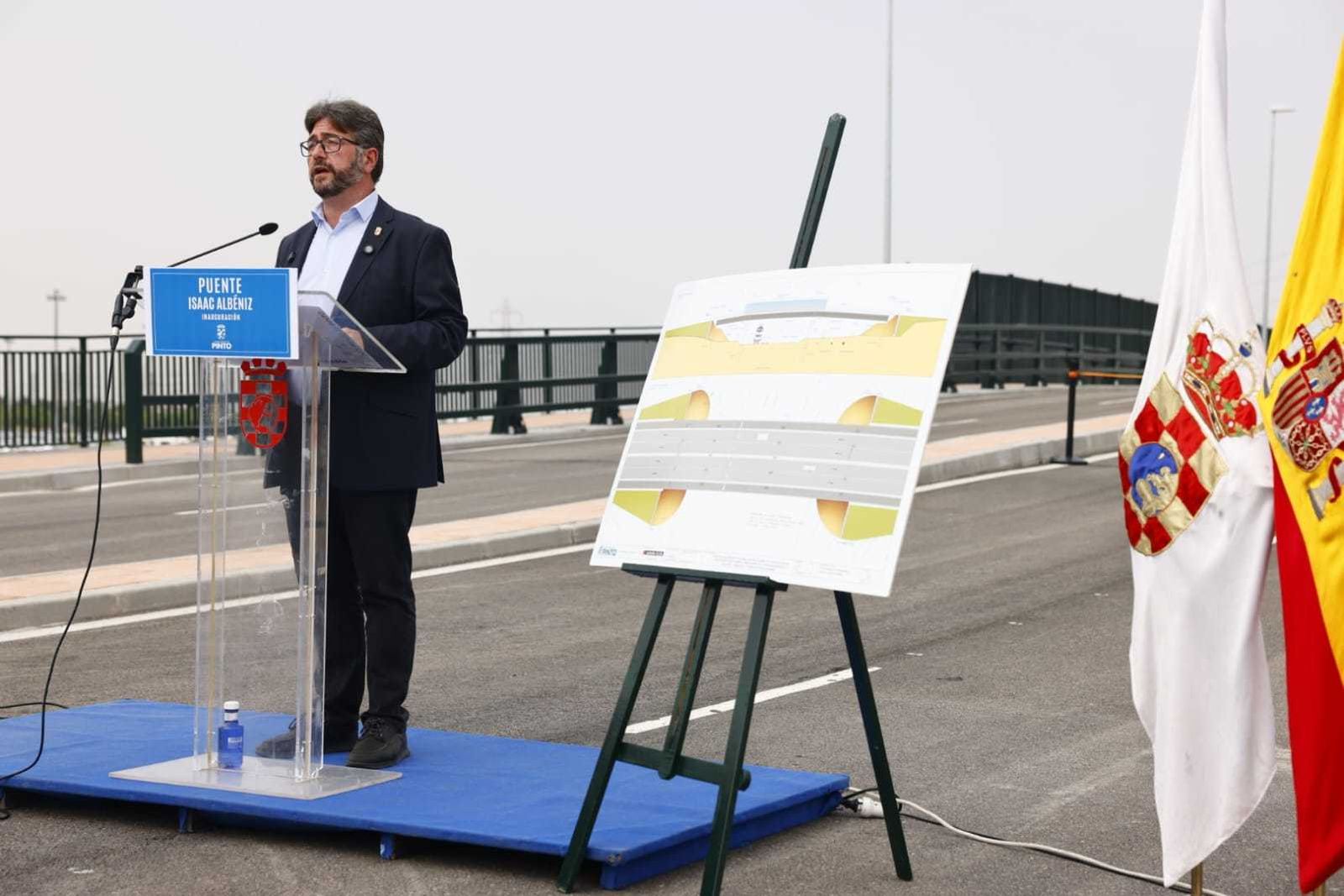 Inauguración del puente Isaac Albéniz de Pinto