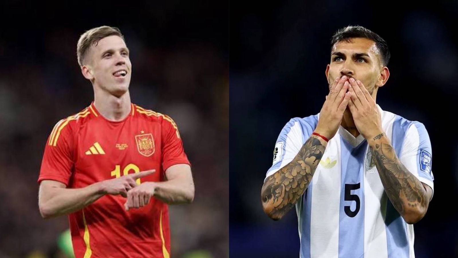 Dabi Olmo y Leandro Paredes