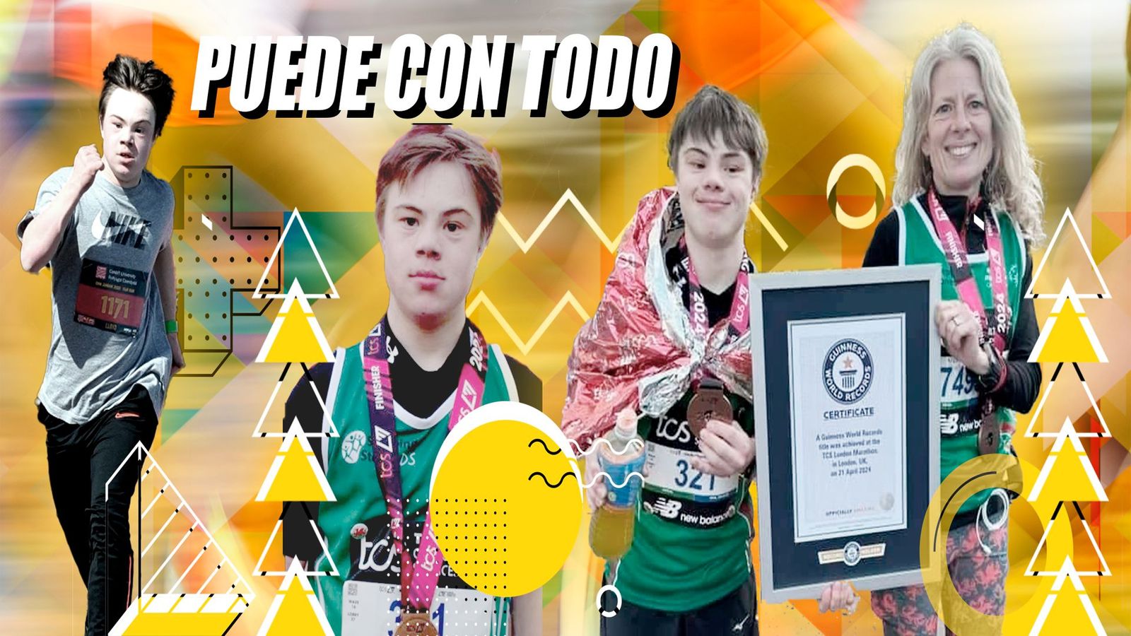 Lloyd Martin, el más joven atleta con síndrome de Down en completar un maratón