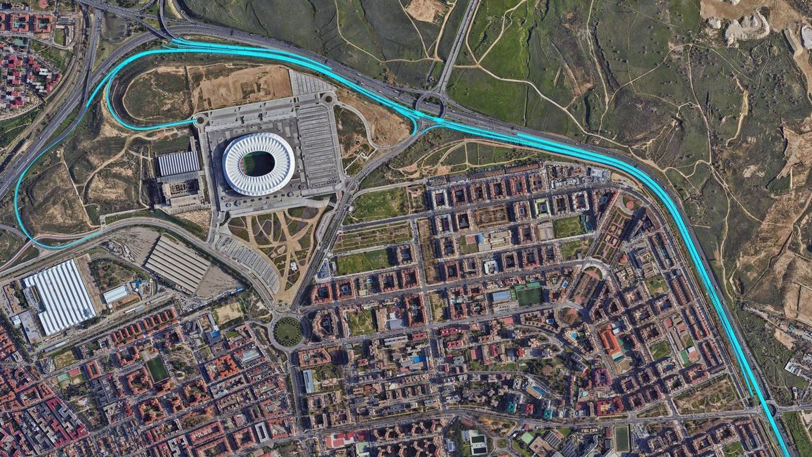 Las obras de la M-40 frente al Metropolitano finalizan para el derbi de este sábado