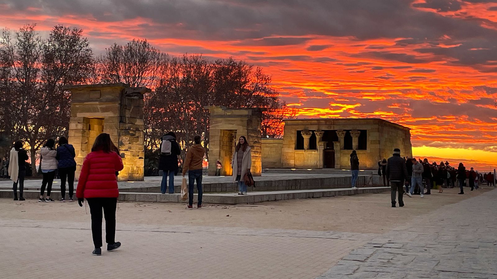 El Templo de Debod al atardecer