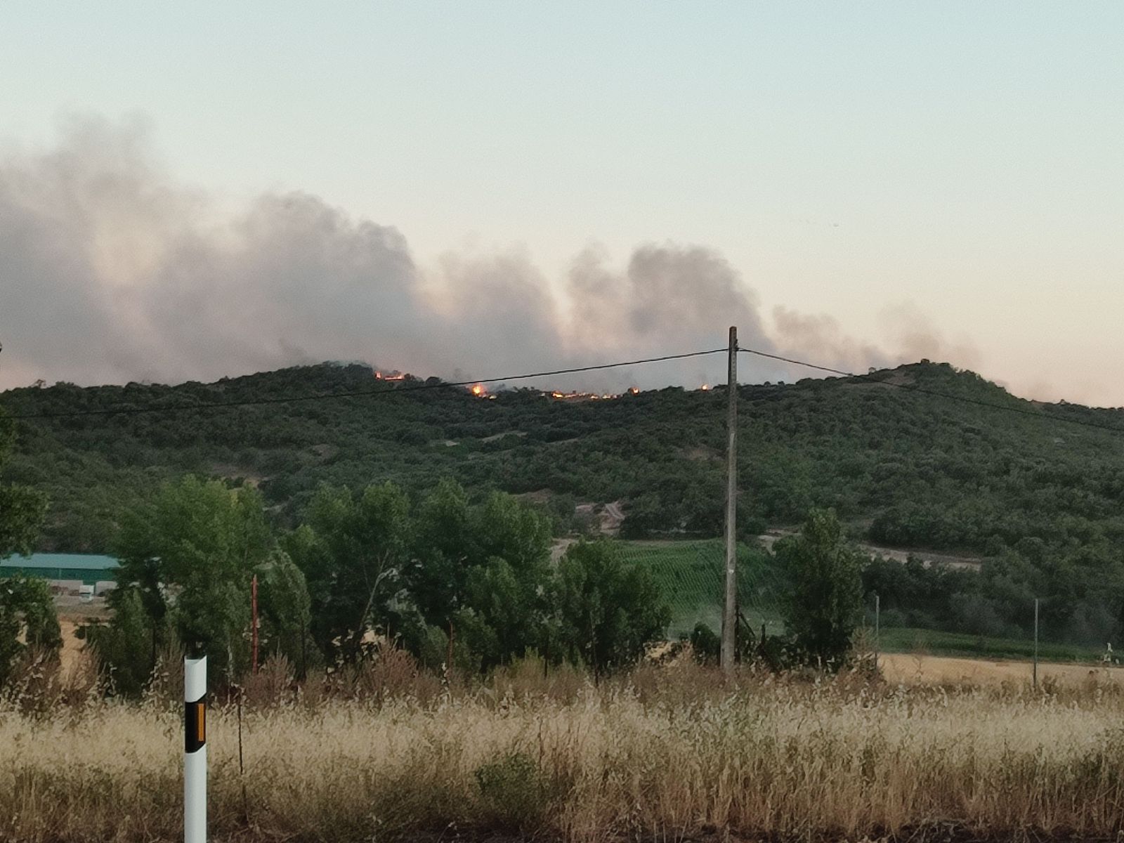Accidente de uno de los helicópteros que participaban en la extinción del incendio de Humanes, Guadalajara