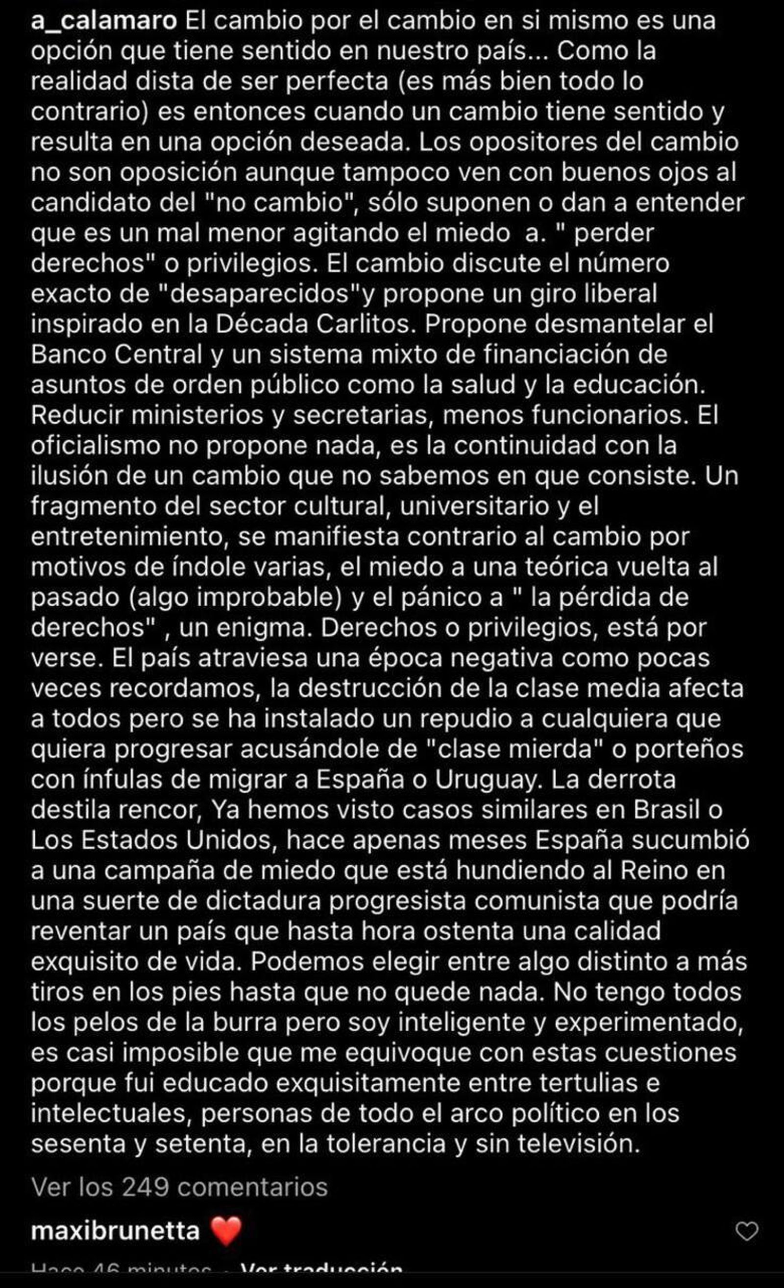Instagram Andrés Calamaro