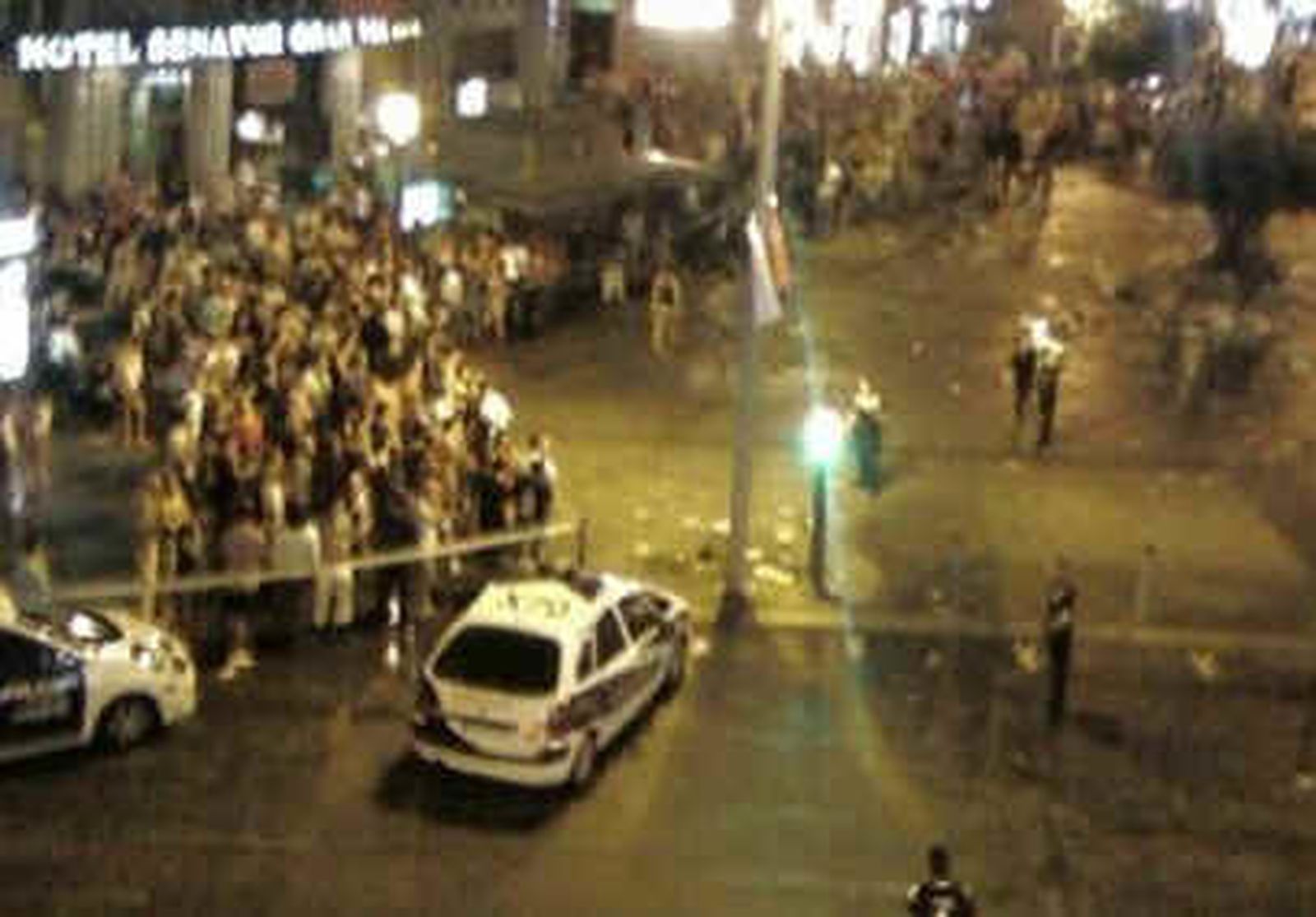 Un herido con arma blanca y un detenido en un altercado en la Gran Vía de Madrid