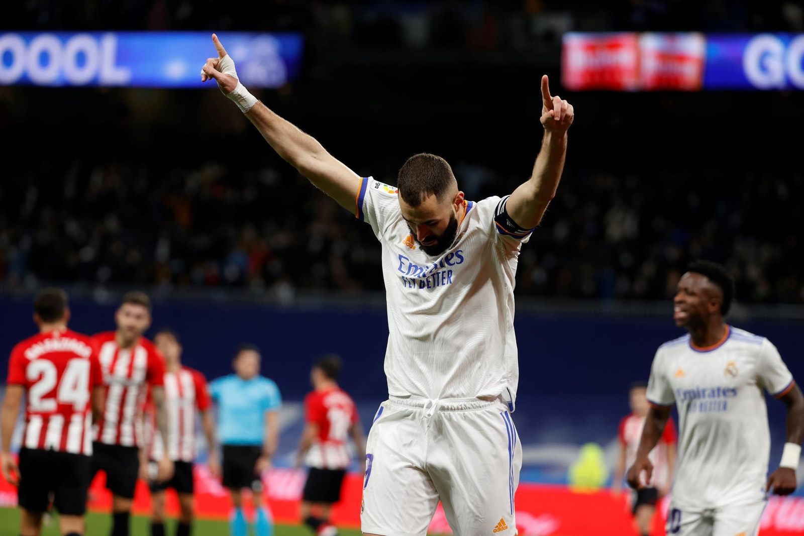 Benzema ante el Athletic de Bilbao